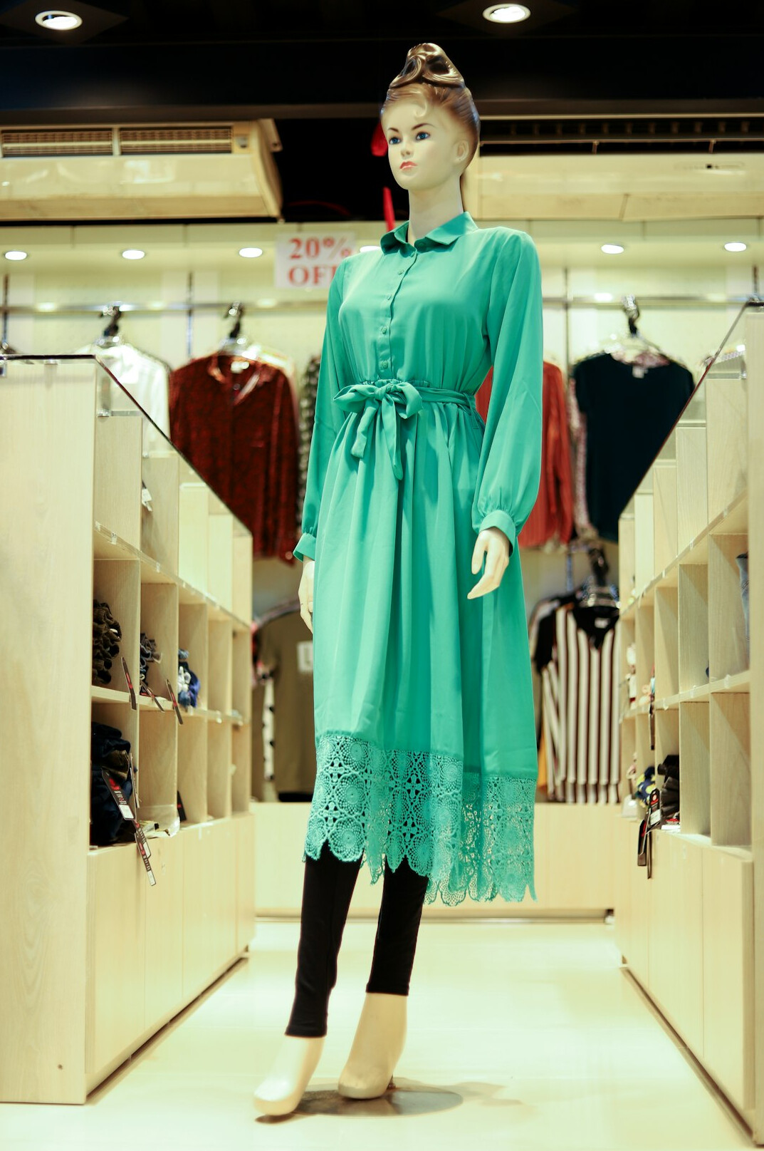 retail store interior with mannequins